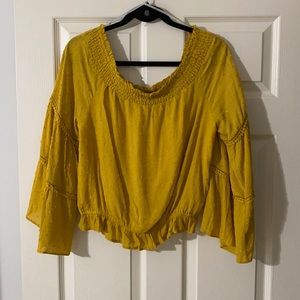 Mustard off the shoulder top
